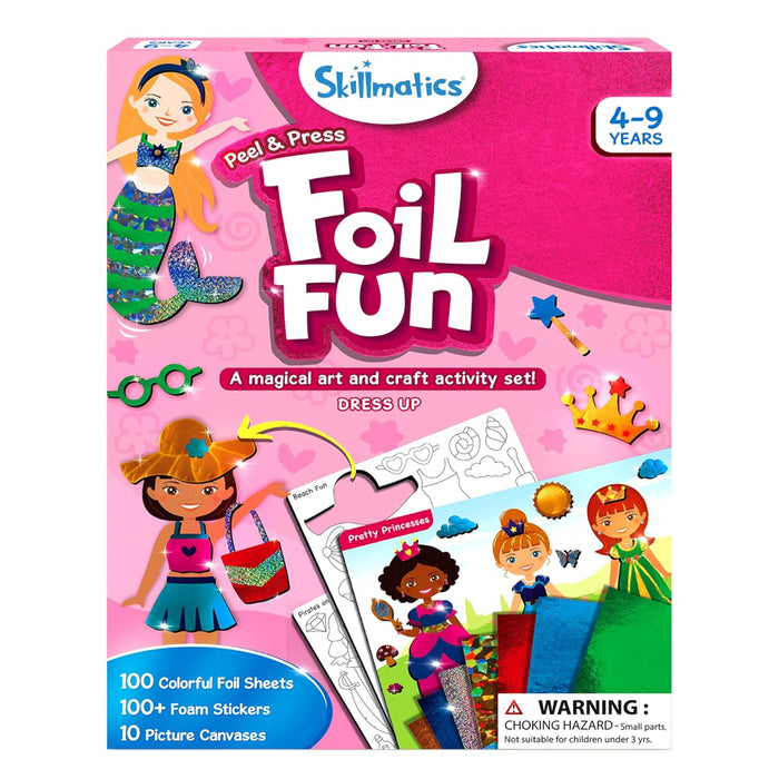 Skillmatics Foil Fun Dress Up No Mess Art Kit-Arts & Crafts-Skillmatics-Toycra