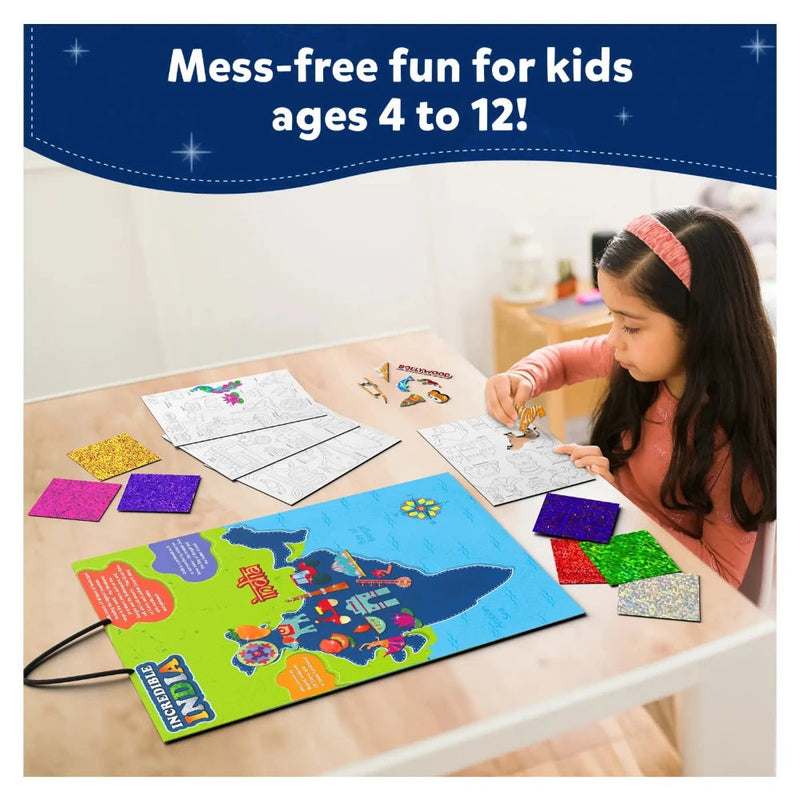 Skillmatics Foil Fun Incredible India | No Mess Art Kit (Ages 4-12)