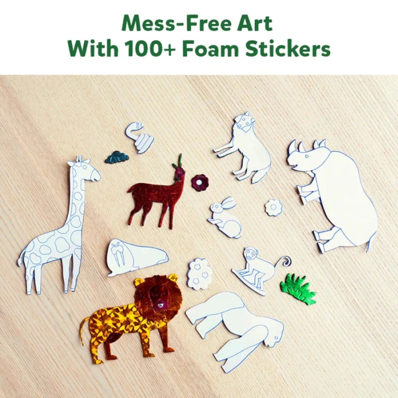Skillmatics Foil Fun: World Of Animals | No Mess Art Kit