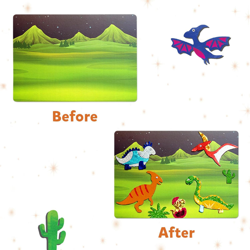 Skillmatics Foil Fun World Of Dinosaurs | No Mess Art Kit (ages 4-9)