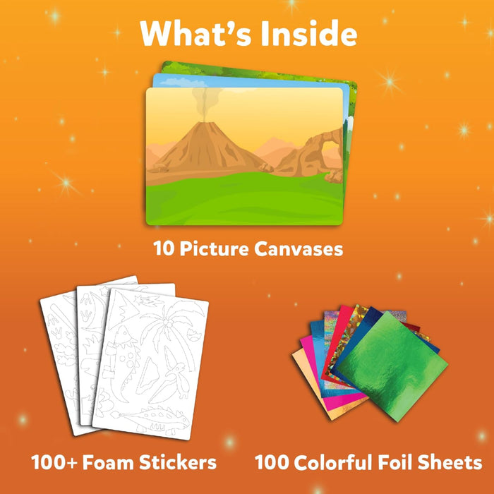 Skillmatics Foil Fun World Of Dinosaurs | No Mess Art Kit (ages 4-9)-Arts & Crafts-Skillmatics-Toycra
