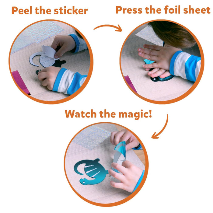 Skillmatics Foil Fun World Of Dinosaurs | No Mess Art Kit (ages 4-9)-Arts & Crafts-Skillmatics-Toycra