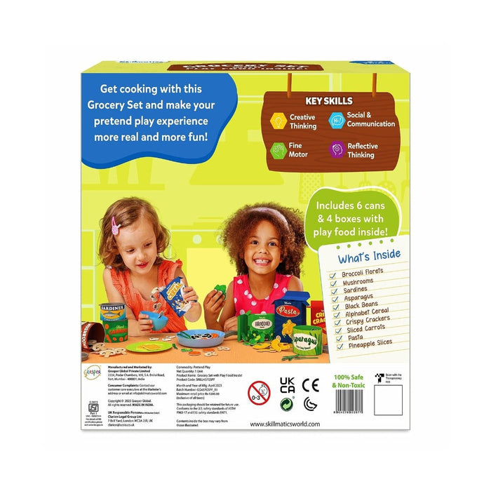 Skillmatics Grocery Set With Play Food Inside-Pretend Play-Skillmatics-Toycra