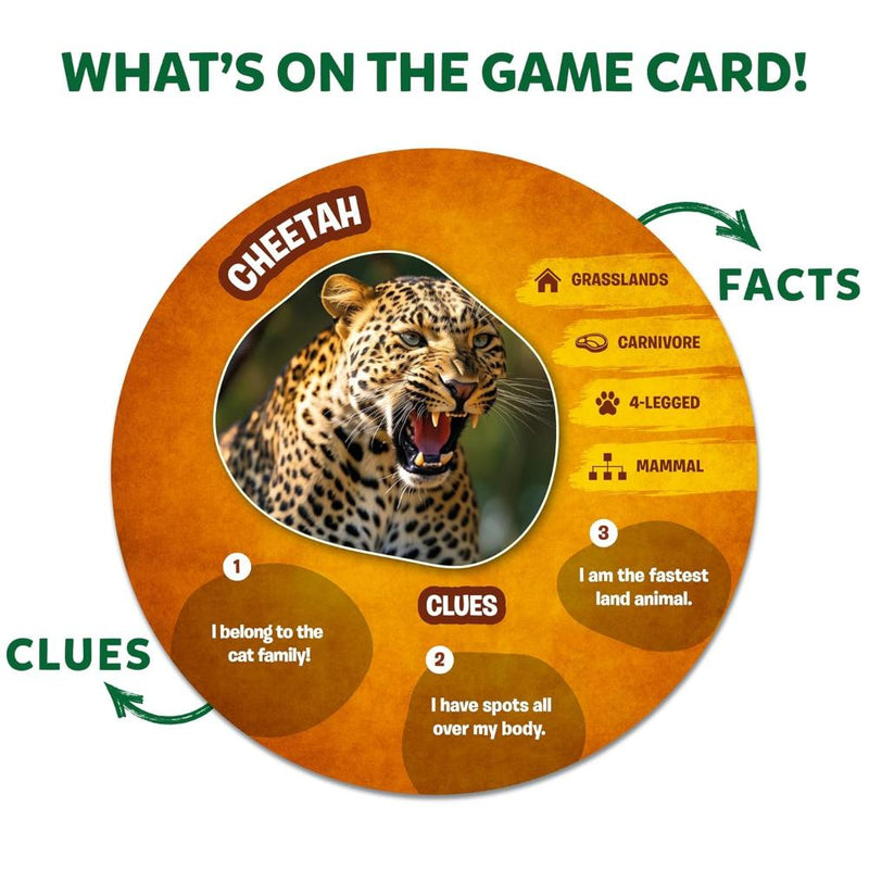 Skillmatics Guess in 10: Picture Clues Animal Planet | Trivia card game (ages 6+)