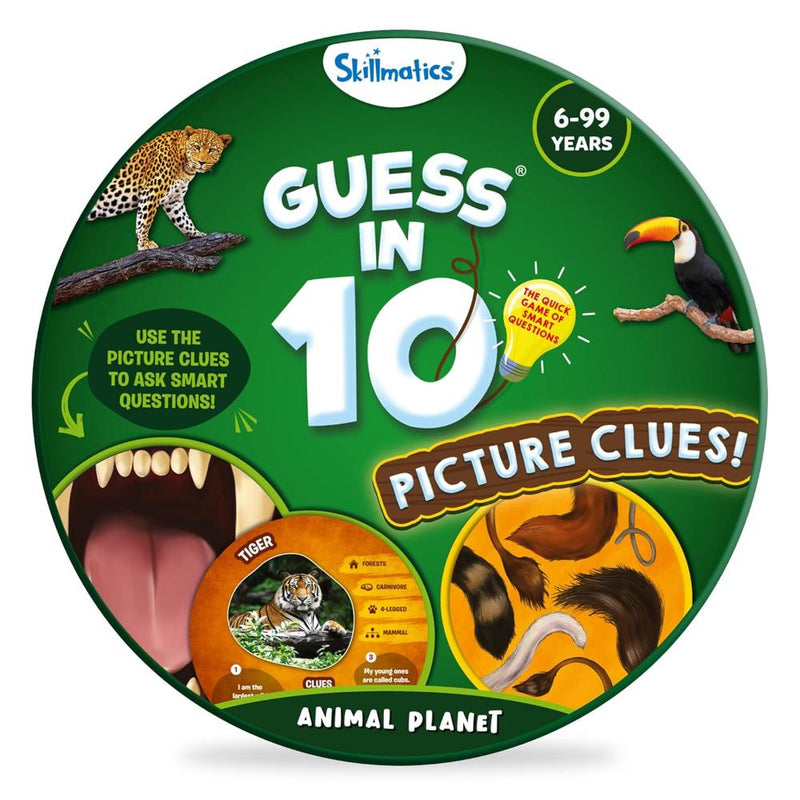 Skillmatics Guess in 10: Picture Clues Animal Planet | Trivia card game (ages 6+)