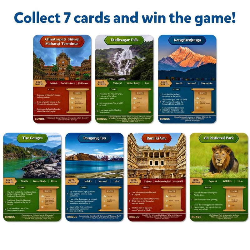 Skillmatics Guess in 10: Wonders of India | Trivia card game (ages 8+)