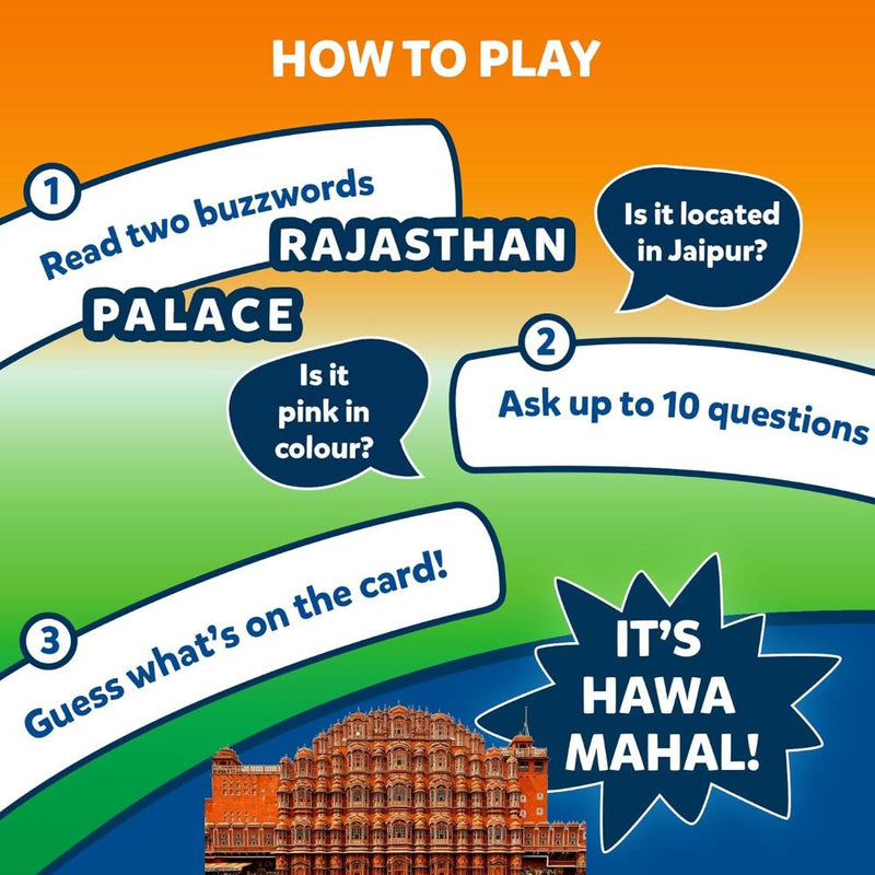 Skillmatics Guess in 10: Wonders of India | Trivia card game (ages 8+)