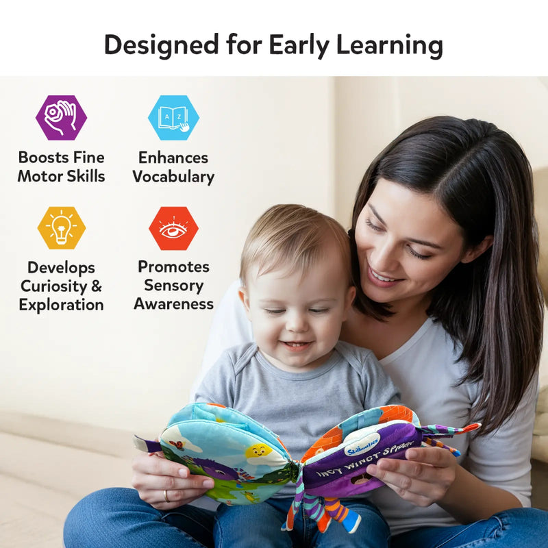 Skillmatics Incy Wincy Spider: Interactive Sensory Cloth Book