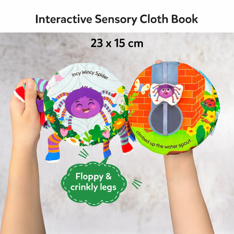 Skillmatics Incy Wincy Spider: Interactive Sensory Cloth Book