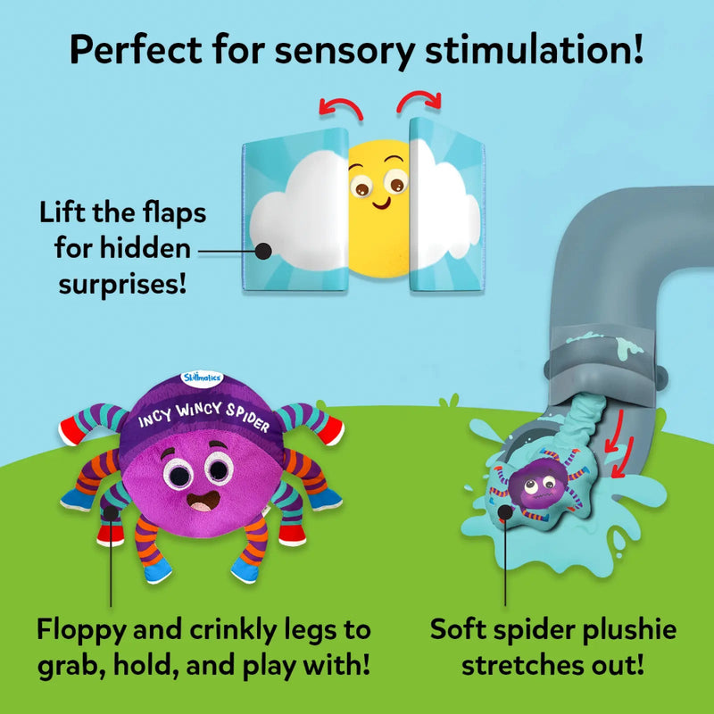 Skillmatics Incy Wincy Spider: Interactive Sensory Cloth Book