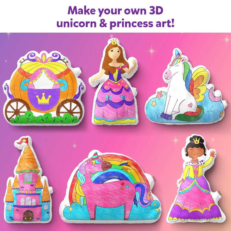 Skillmatics Inflatable Art: Unicorns & Princesses | 3D DIY Craft Kit (ages 4-7)
