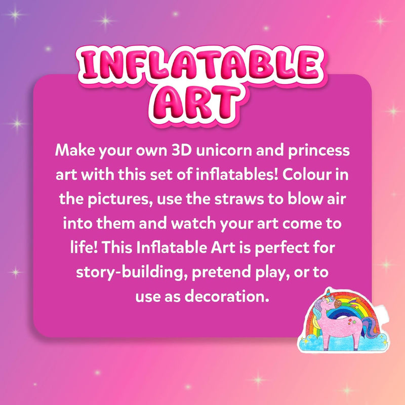 Skillmatics Inflatable Art: Unicorns & Princesses | 3D DIY Craft Kit (ages 4-7)