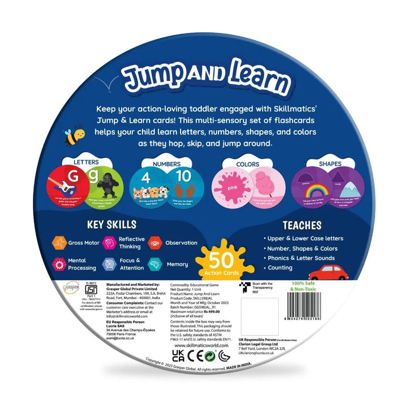 Skillmatics Jump and Learn - Flash Cards for Toddlers