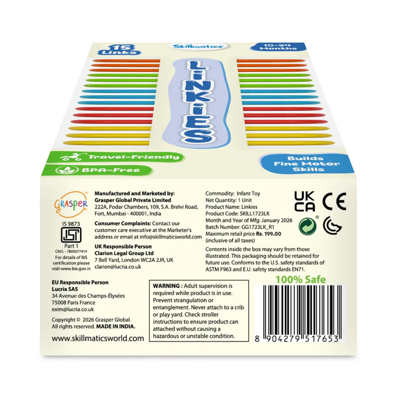 Skillmatics Linkies Connectable Learning Link Toy