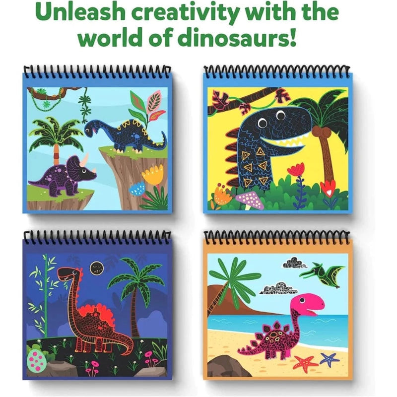 Skillmatics Magical Scratch Art Book: World of Dinosaurs