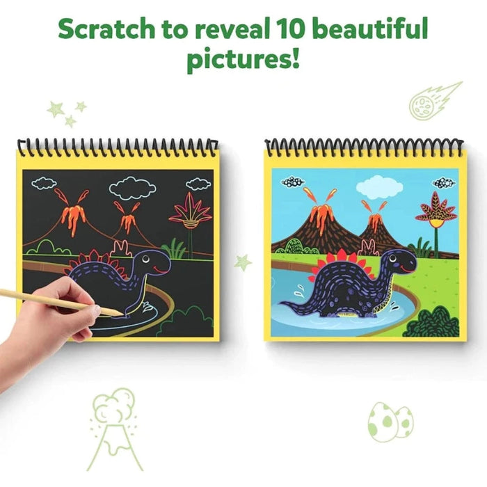 Skillmatics Magical Scratch Art Book: World of Dinosaurs-Arts & Crafts-Skillmatics-Toycra