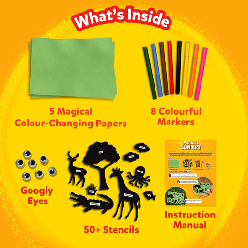 Skillmatics Magical Sun Art: Animals | Sun Paper Art Kit (ages 4-12)-Arts & Crafts-Skillmatics-Toycra