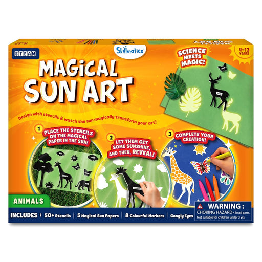 Skillmatics Magical Sun Art: Animals | Sun Paper Art Kit (ages 4-12)-Arts & Crafts-Skillmatics-Toycra