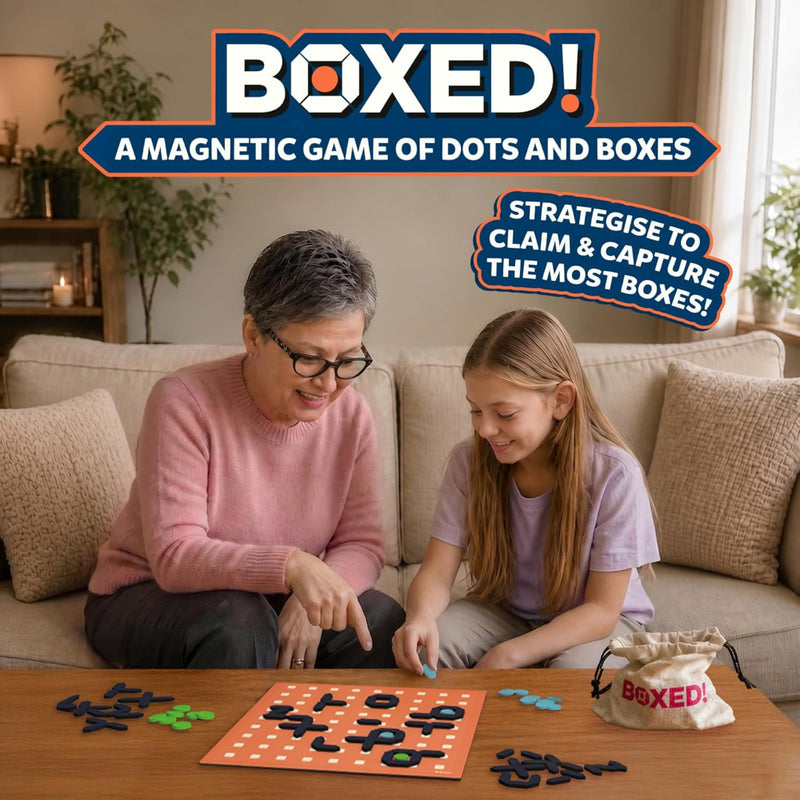Skillmatics Magnetic Dots & Boxes Game