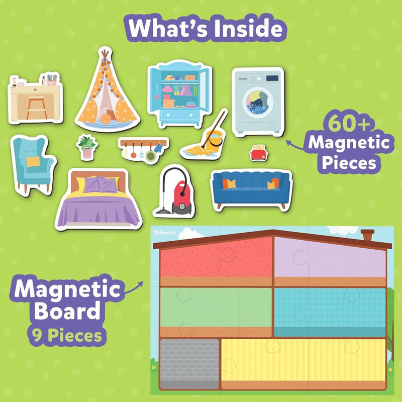 Skillmatics Magnetopia Design Your Home! - Interactive Pretend Play Set
