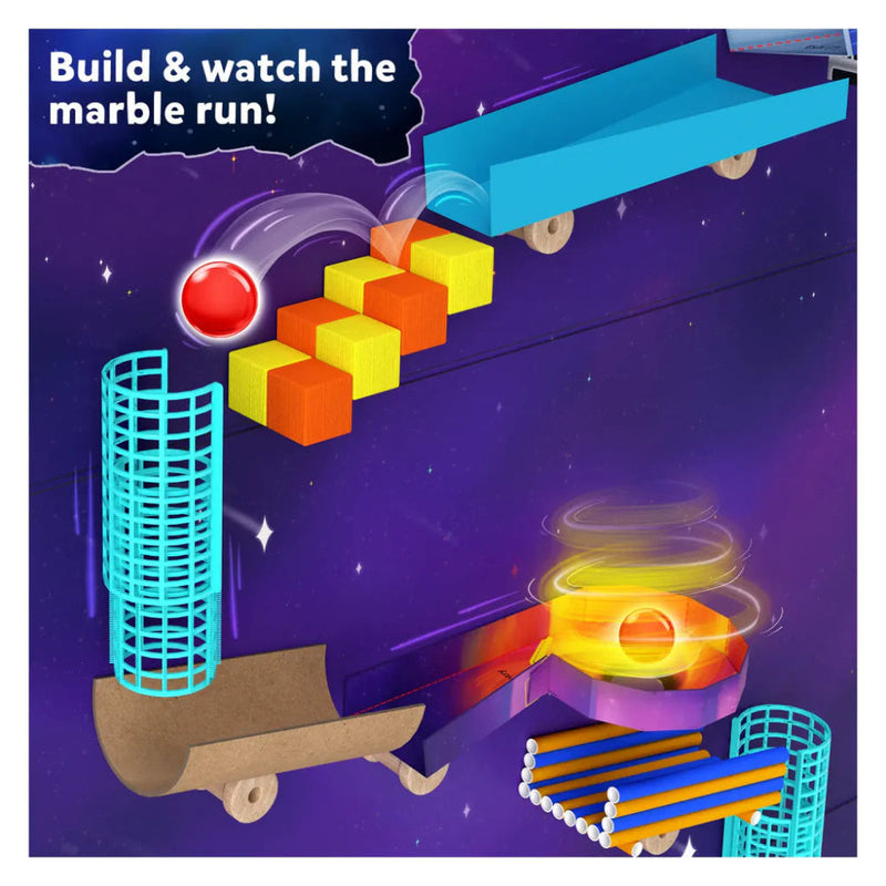 Skillmatics Marble Run Craft Kit: Run Through Space (ages 8-13)