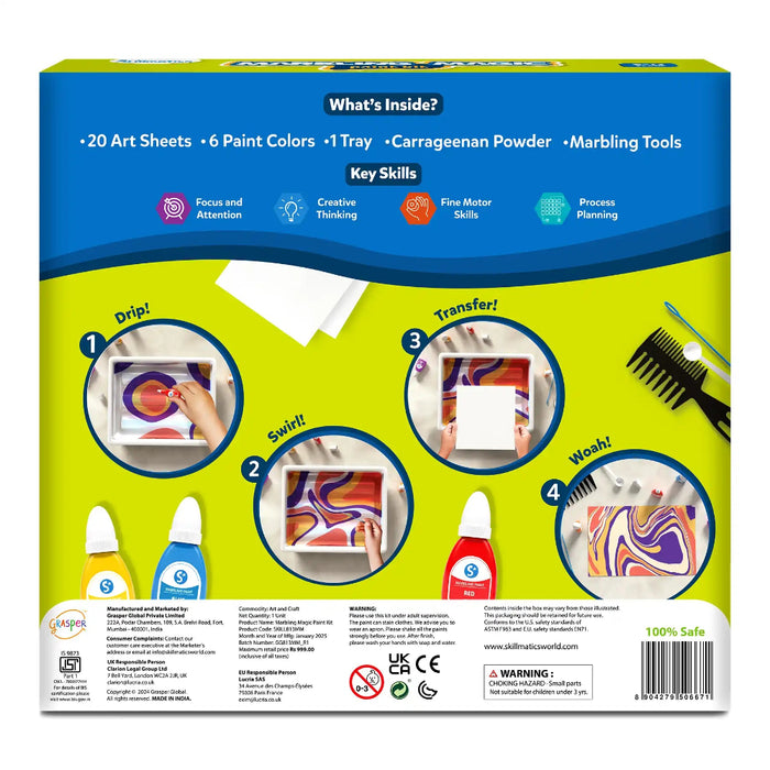 Skillmatics Marbling Magic Paint Kit-Arts & Crafts-Skillmatics-Toycra