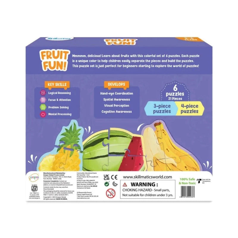 Skillmatics My First Puzzle Set: Fruit Fun