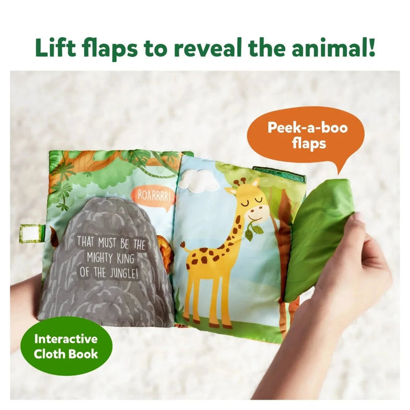 Skillmatics Peek-A-Boo: Jungle Theme Interactive Soft Cloth Book