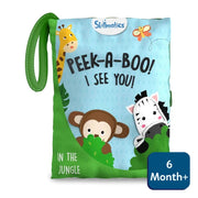 Skillmatics Peek-A-Boo: Jungle Theme Interactive Soft Cloth Book