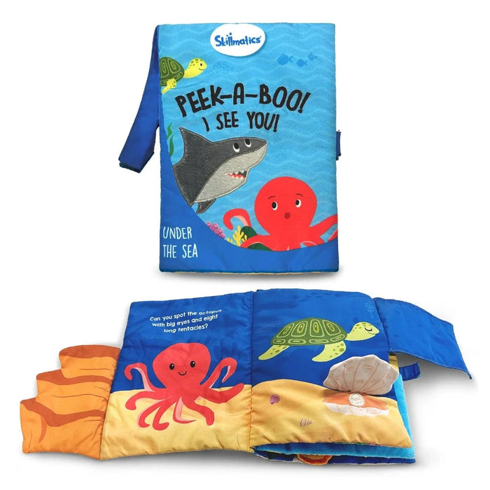 Skillmatics Peek-A-Boo - Under The Sea Soft Cloth Book-Cloth Book-Skillmatics-Toycra