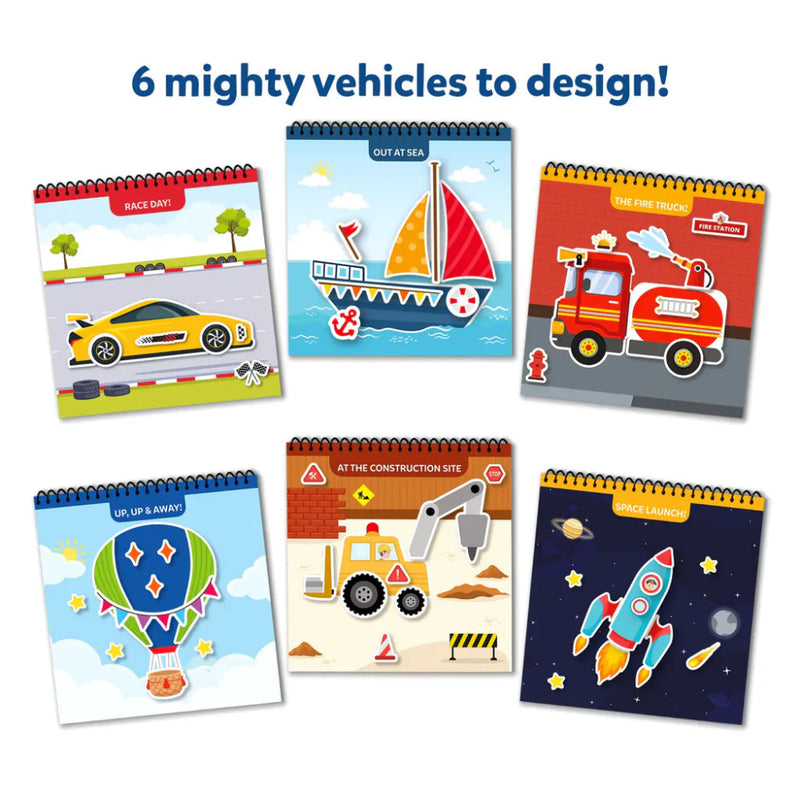 Skillmatics Peelies: Cars, Trucks & More! | Reusable Sticker Activity Book
