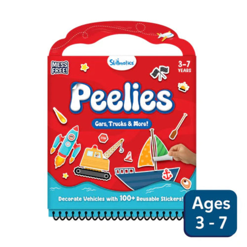 Skillmatics Peelies: Cars, Trucks & More! | Reusable Sticker Activity Book