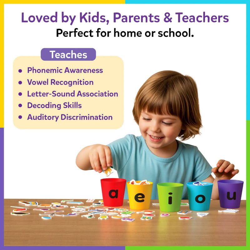 Skillmatics Phonics Sorter Vowel Sorting & Early Reading Activity