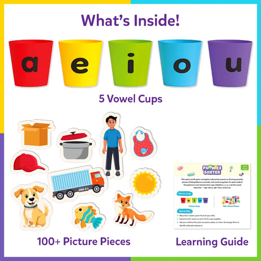Skillmatics Phonics Sorter Vowel Sorting & Early Reading Activity-Learning & Education-Skillmatics-Toycra