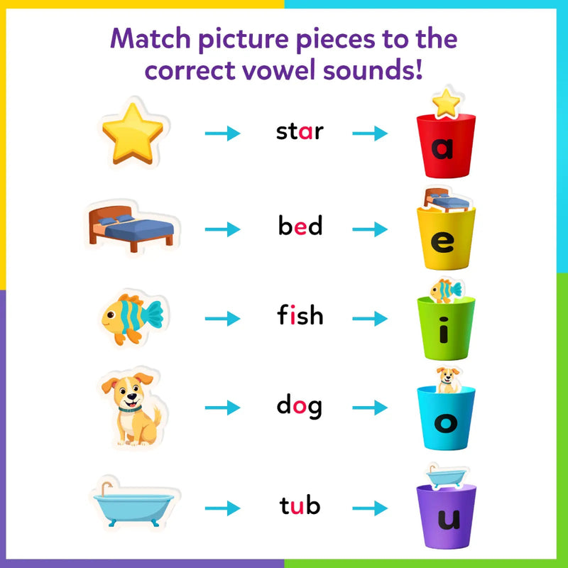 Skillmatics Phonics Sorter Vowel Sorting & Early Reading Activity