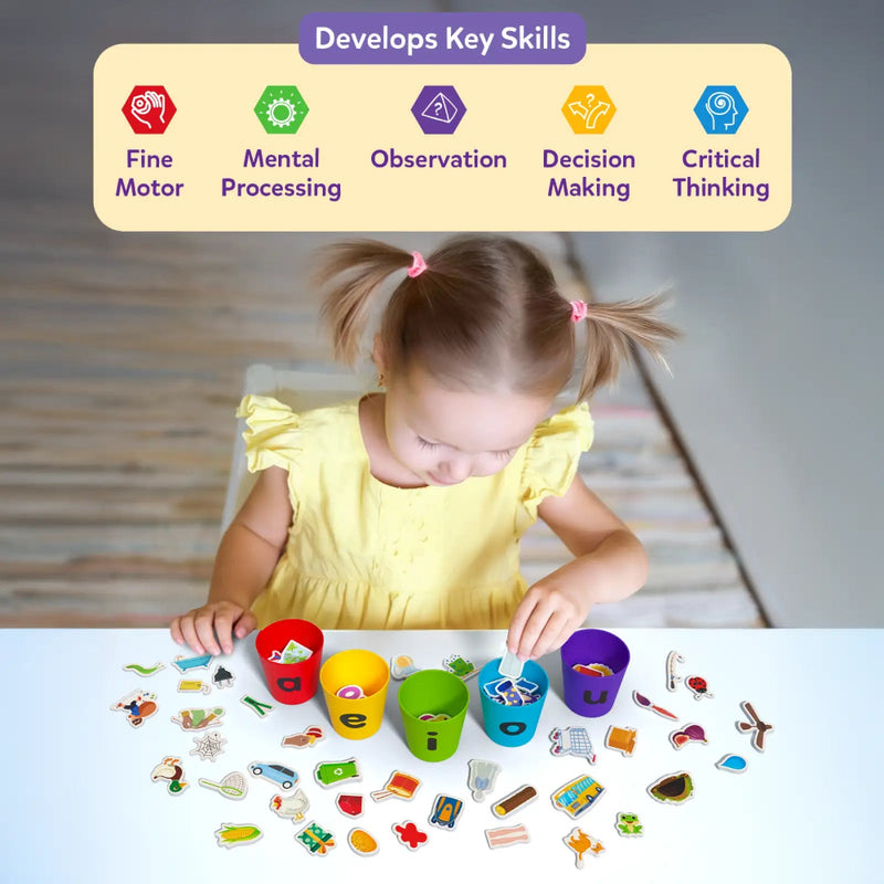Skillmatics Phonics Sorter Vowel Sorting & Early Reading Activity