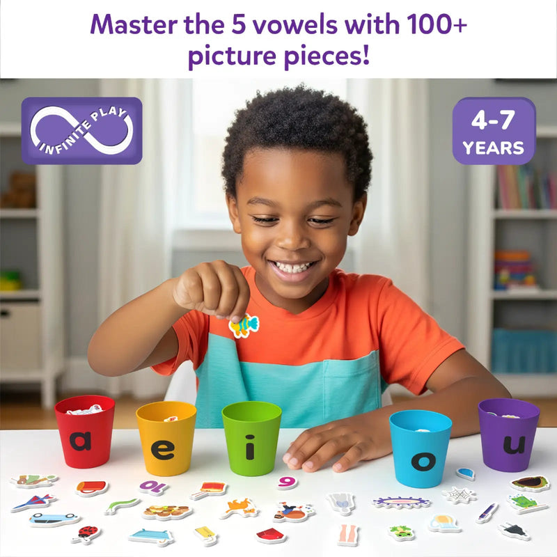 Skillmatics Phonics Sorter Vowel Sorting & Early Reading Activity