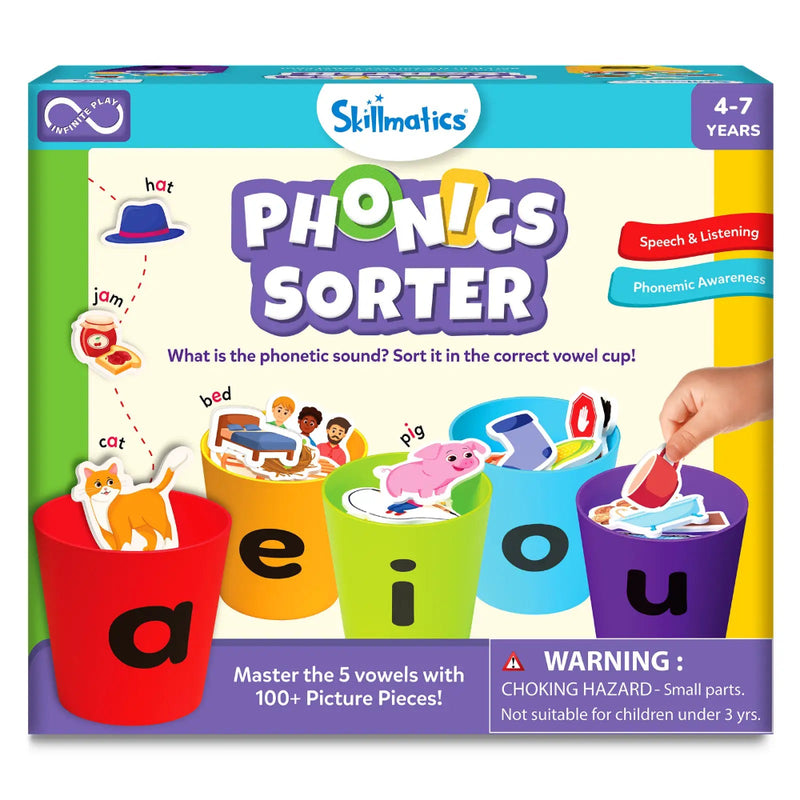 Skillmatics Phonics Sorter Vowel Sorting & Early Reading Activity