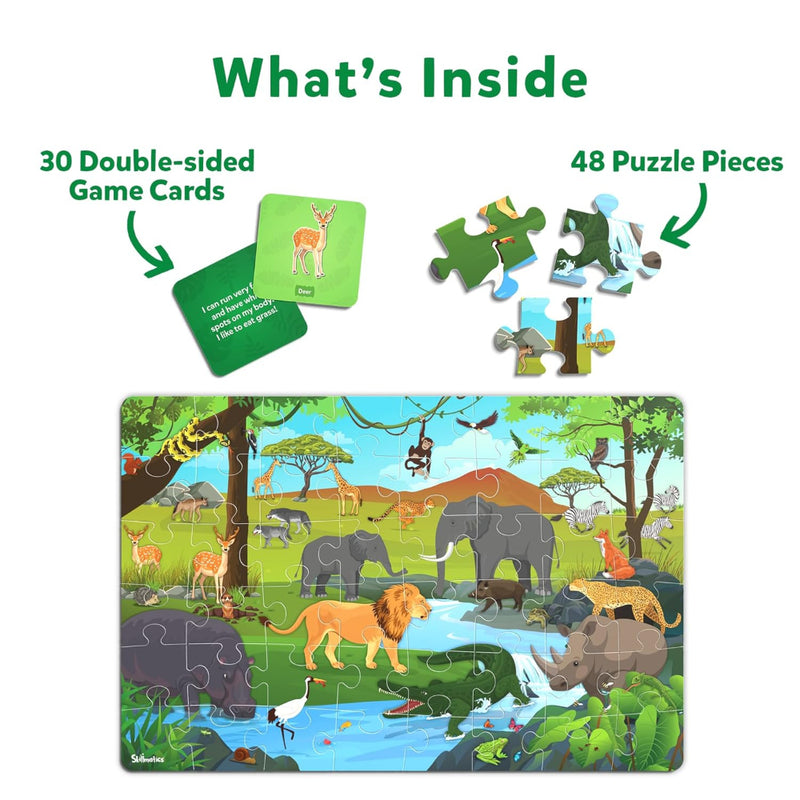 Skillmatics Piece & Play: Amazing Animals | Floor Puzzle & Game (ages 3-7)