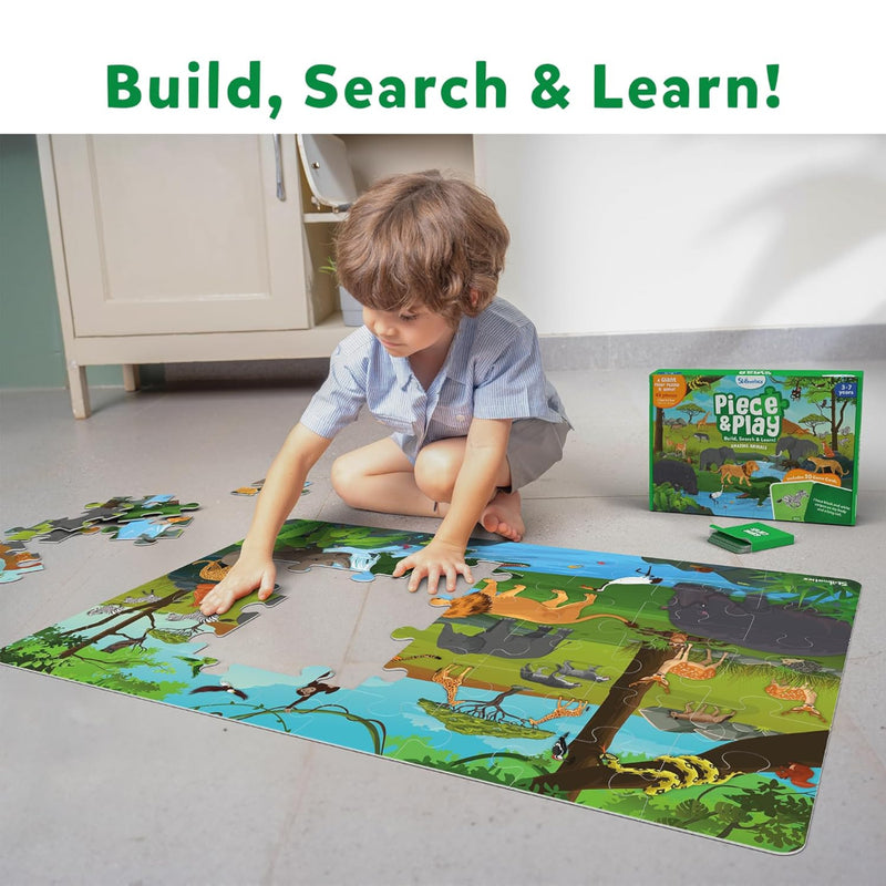 Skillmatics Piece & Play: Amazing Animals | Floor Puzzle & Game (ages 3-7)