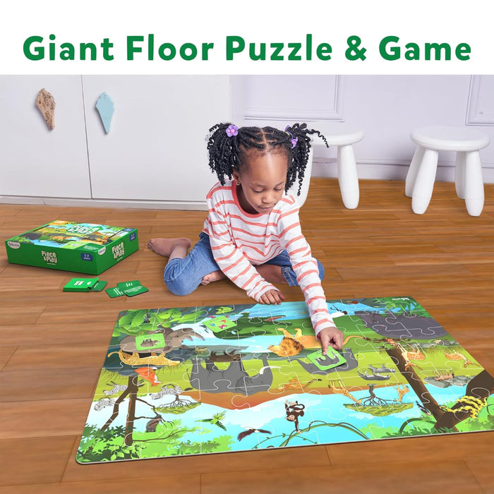 Skillmatics Piece & Play: Amazing Animals | Floor Puzzle & Game (ages 3-7)-Kids Games-Skillmatics-Toycra