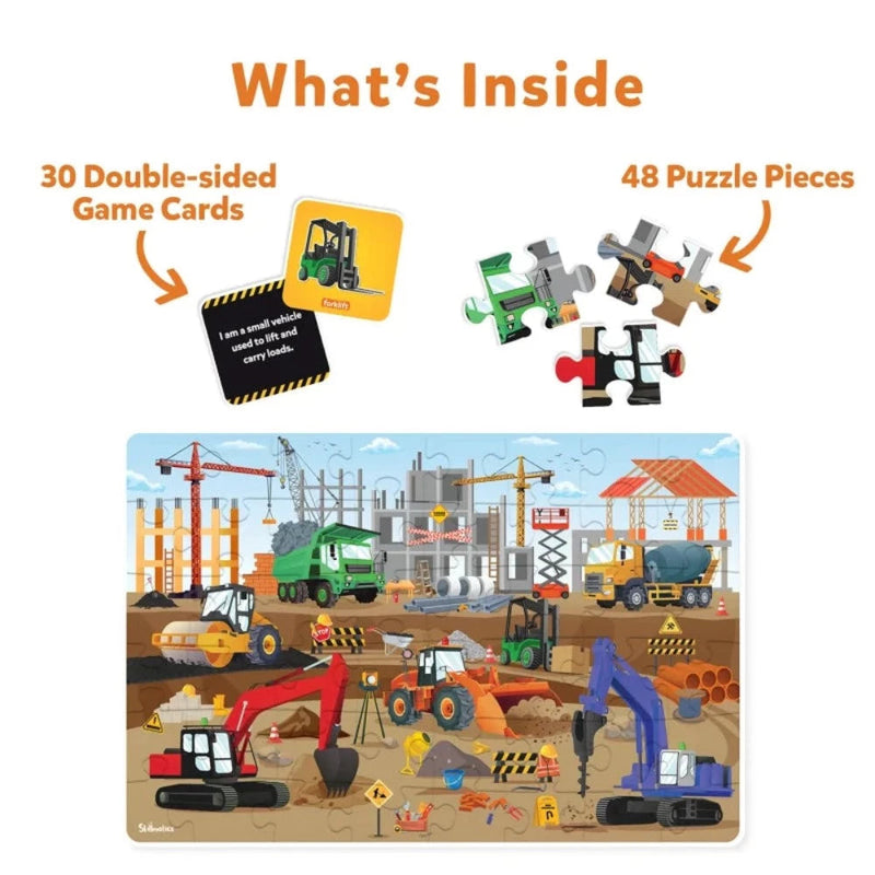 Skillmatics Piece & Play: Construction Site | Floor Puzzle & Game