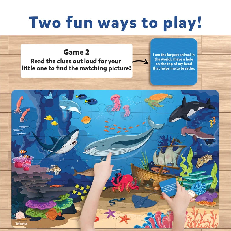 Skillmatics Piece & Play: Underwater Animals | Floor Puzzle & Game