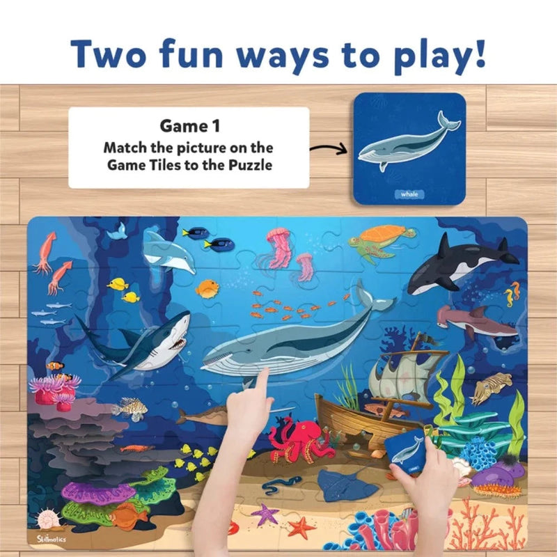 Skillmatics Piece & Play: Underwater Animals | Floor Puzzle & Game