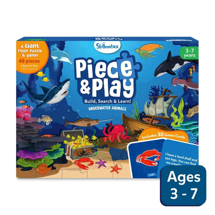 Skillmatics Piece & Play: Underwater Animals | Floor Puzzle & Game-Puzzles-Skillmatics-Toycra