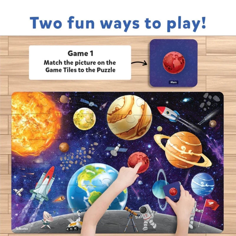 Skillmatics Piece & Play: Up In Space | Floor Puzzle & Game