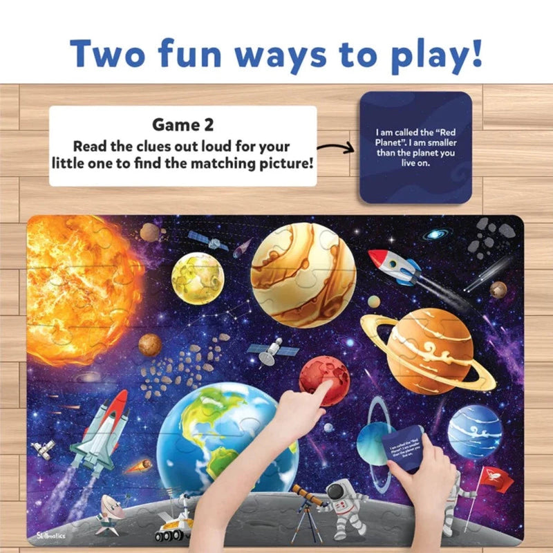 Skillmatics Piece & Play: Up In Space | Floor Puzzle & Game