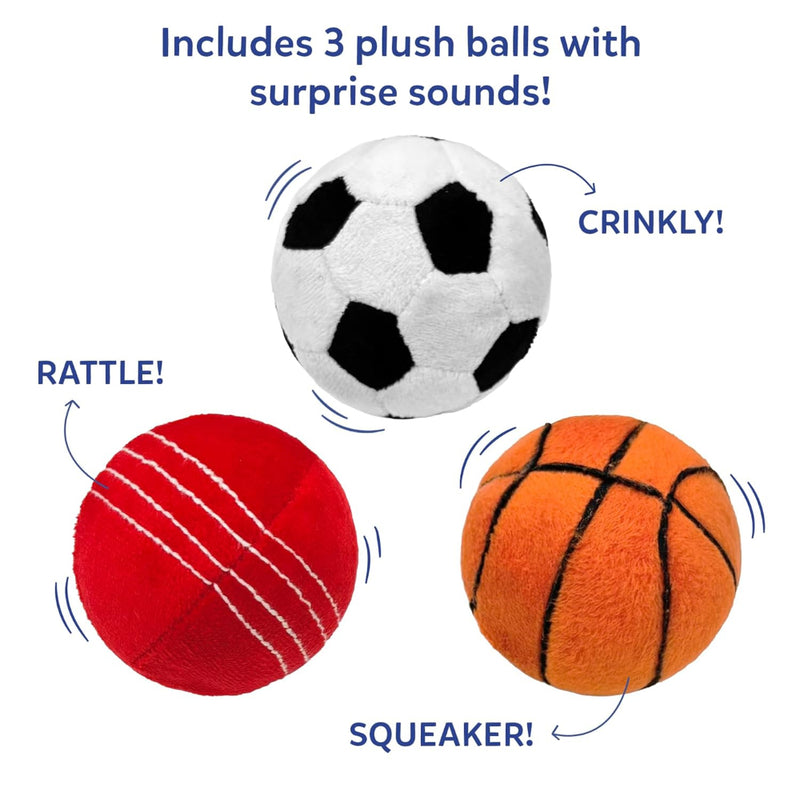 Skillmatics Plush Sports Bag Playset for Babies (3 Pc)