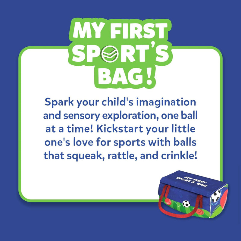 Skillmatics Plush Sports Bag Playset for Babies (3 Pc)