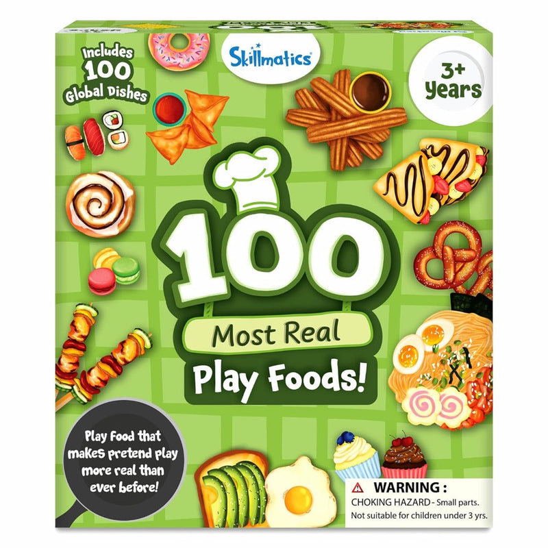 Skillmatics Pretend Play Playset - 100 Most Real Play Foods